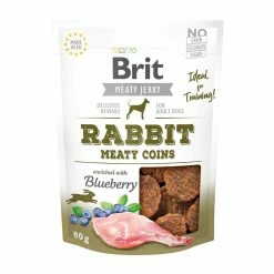 Brit Dog Snack Meaty Jerky Rabbit Coins | 12x 80g