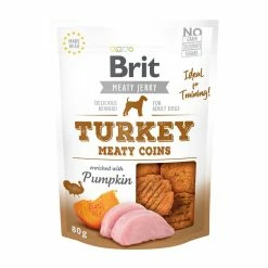 Brit Dog Snack Meaty Jerky Turkey Coins | 12x 80g