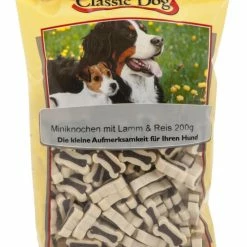CLASSIC DOG Classic Miniknochen Lamm & Reis | 12x 200g Hundesnack
