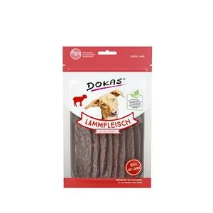 Dokas Hundesnack Lammfleisch Getrocknet | 12x 70 G Hundesnacks