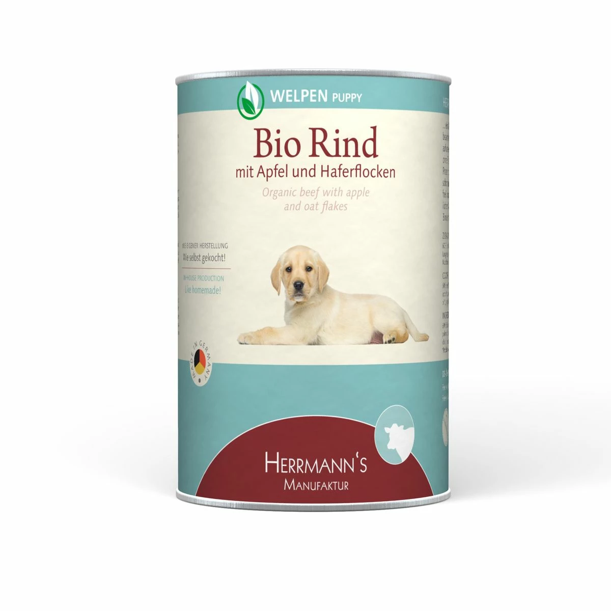 Herrmanns Welpe Bio-Rind | 12x 400g Hundefutter Nass