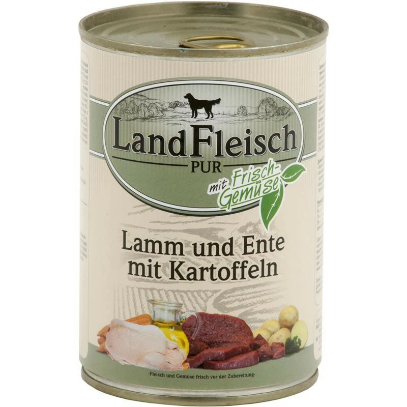 LandFleisch Pur Ente & Reis Mit Biogemüse | 12x 400g