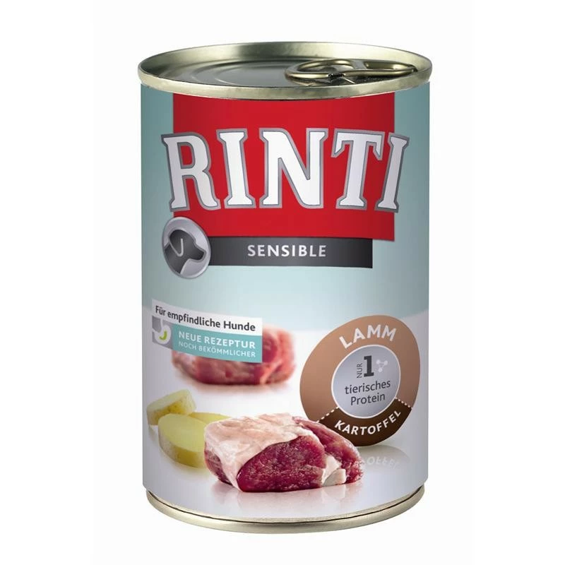 Rinti Sensible Lamm + Kartoffel | 12x 400g Hundenassfutter