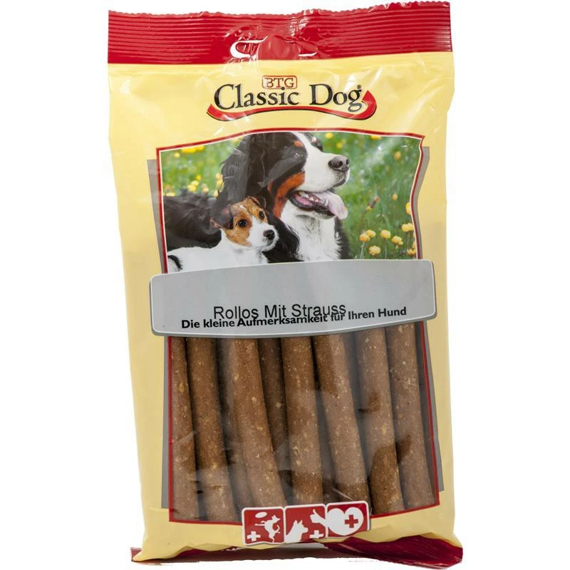 Classic Dog Snack Rollos Strauß | 14x 20er Hundesnack