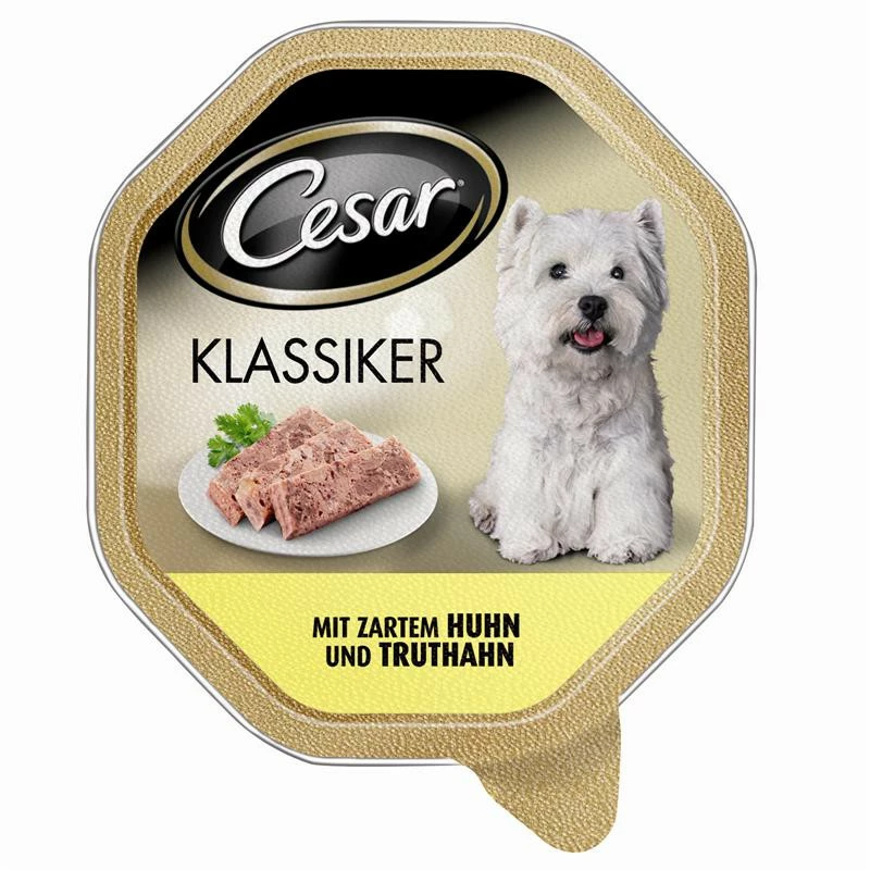 Cesar Klassiker Huhn&Truthahn | 14x 150g Hundefutter