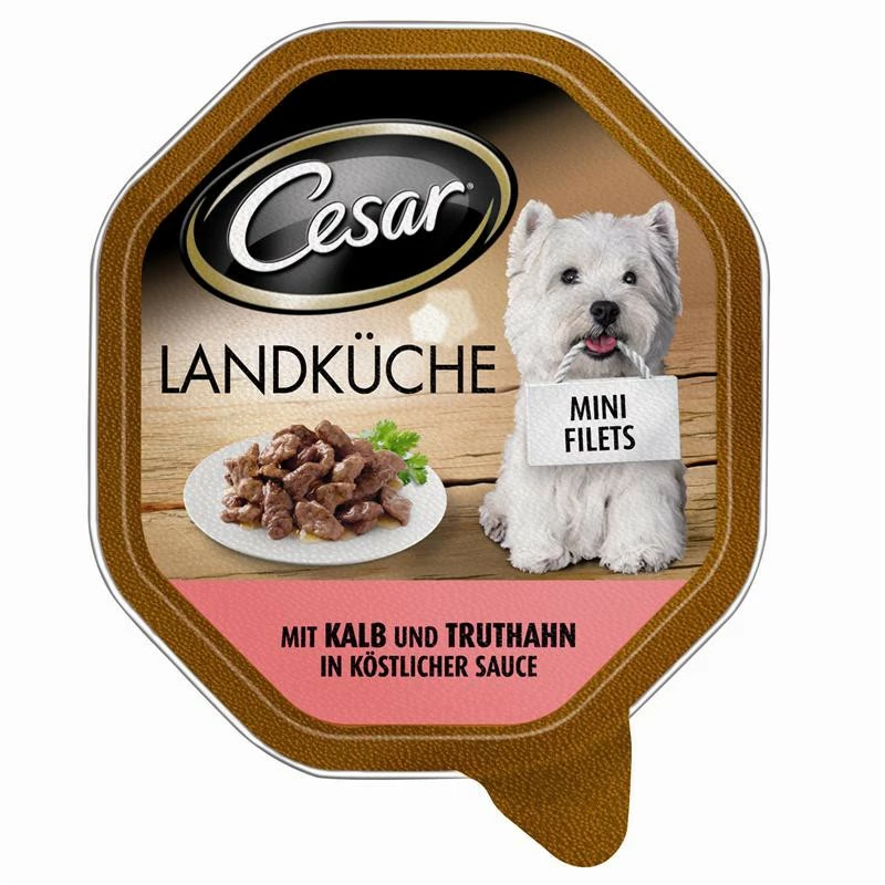 Cesar Mit Kalb & Truthahn | 14x150g Nassfutter
