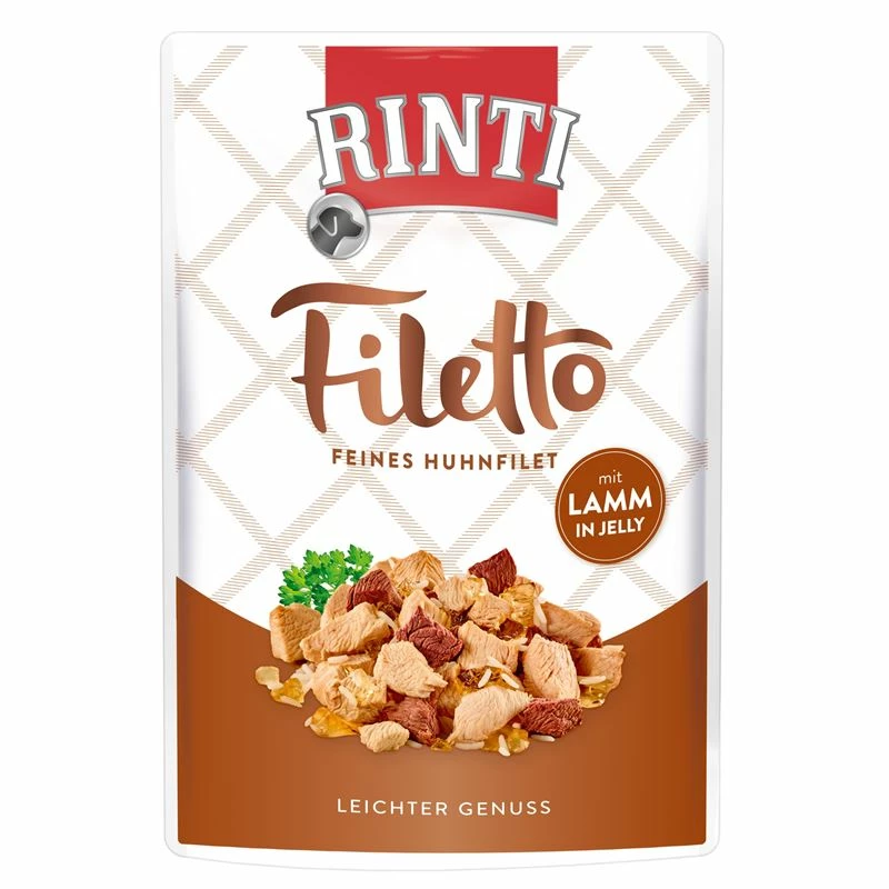 Rinti Filetto Jelly Huhn & Lamm | 24 X 100g Hundenassfutter