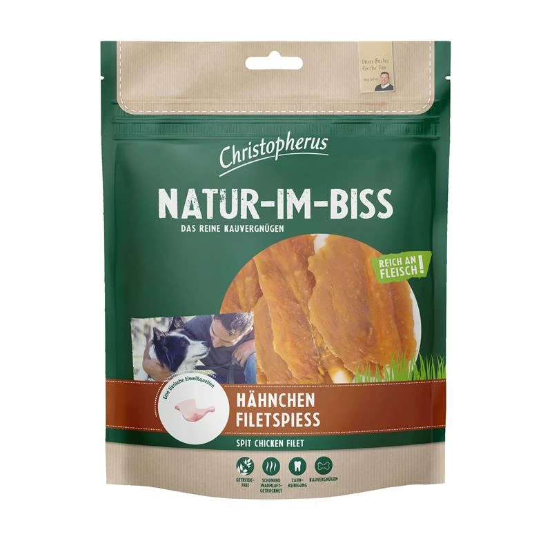 Christopherus Snack Hähnchenfiletspieß | 5x 300g Hundesnack