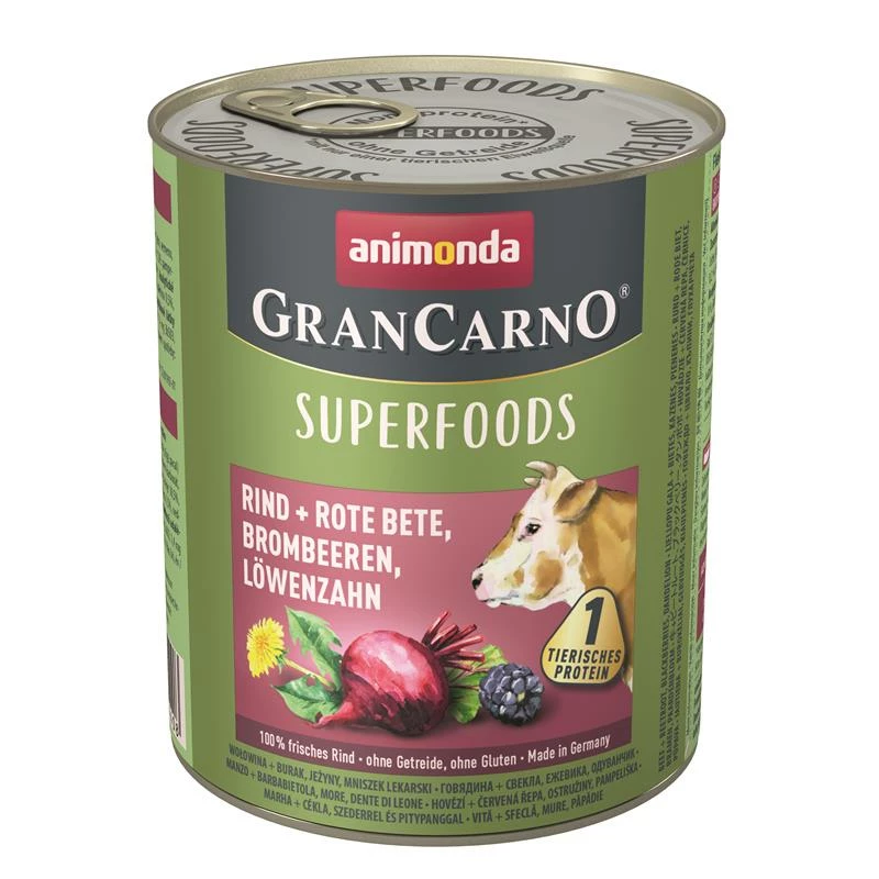 Animonda GranCarno Adult Superfood Rind & Rote Beete | 6x 800g