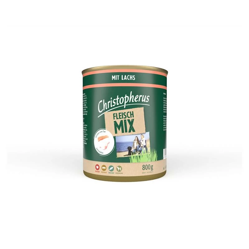 Allco Christopherus Fleischmix Mit Lachs | 6x 800g