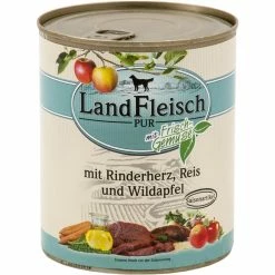 Landfleisch Pur Rinderherz,Reis & Wildapfel | 6x800g