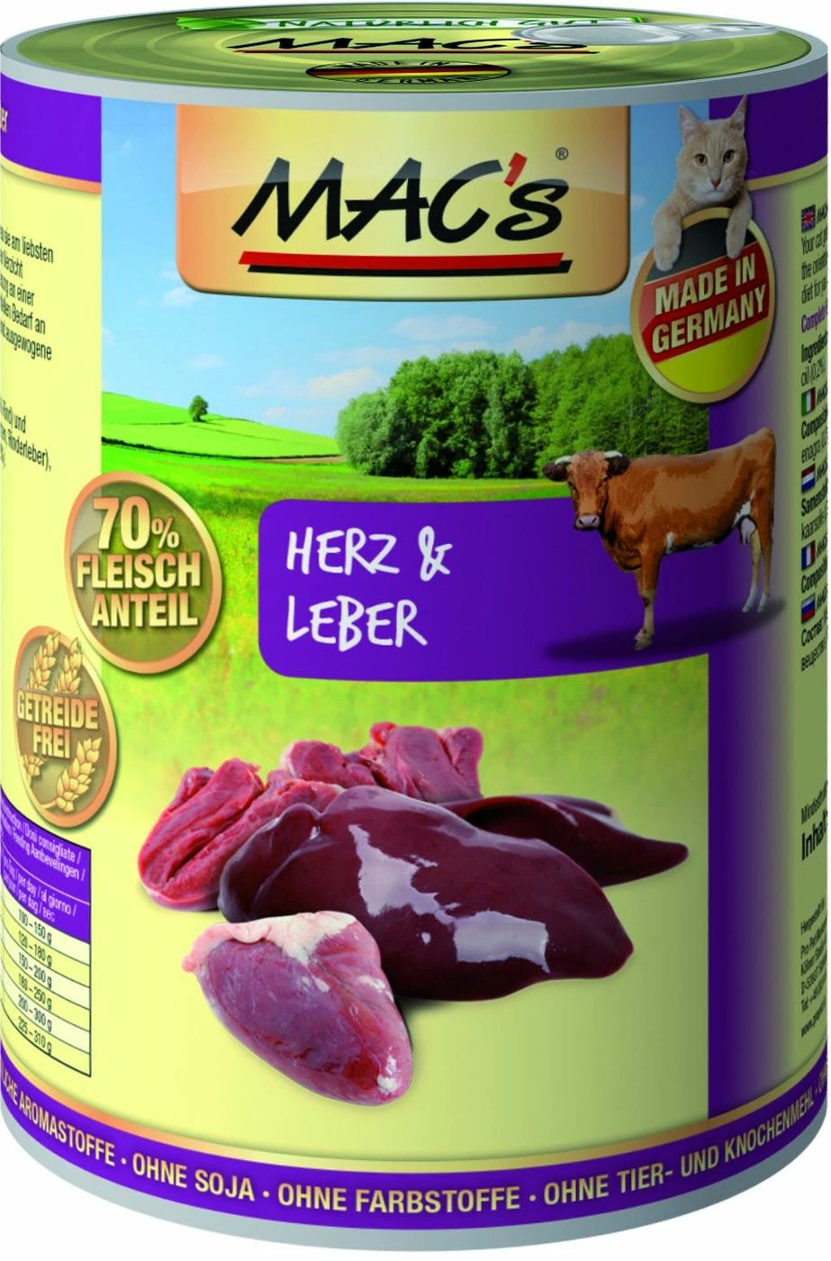 MACs Cat Herz & Leber | 6x 400g Katzenfutter