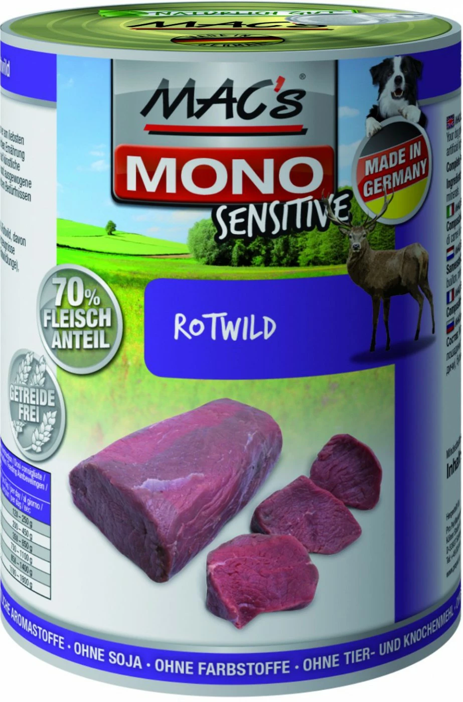 MACs Dog Mono Sensitive Rotwild | 6x 400g Hundefutter