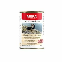 Mera Dog Pure Sensitive Meat Geflügelherzen | 6x 400g Hundefutter
