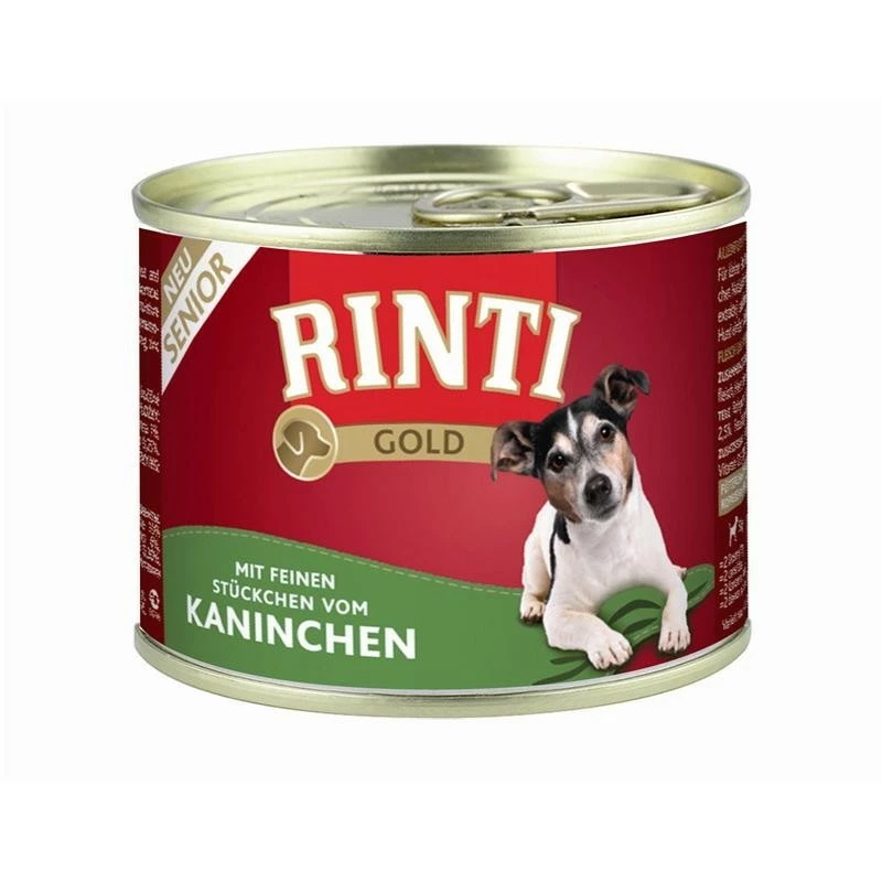 RINTI Gold Senior Kaninchen | 12x185g Hundenassfutter
