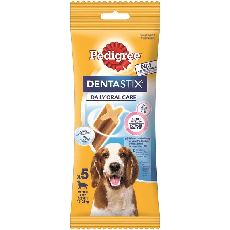 Pedigree Denta Stix Daily Care Mittelgroße Hunde | 7x 5 Stück