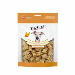 Dokas Hühnerbrust-Würfel,Süsskart.,Leinsamen | 8x 150g Hundesnack