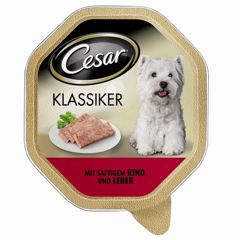 Cesar Rind-Stueckchen Und Leber | 14x 150g Hundefutter