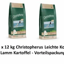 AL-KO-TE [Paket] Christopherus Leichte Kost Lamm&Kart. | 2x 12kg Hundefutter Vorteilspack