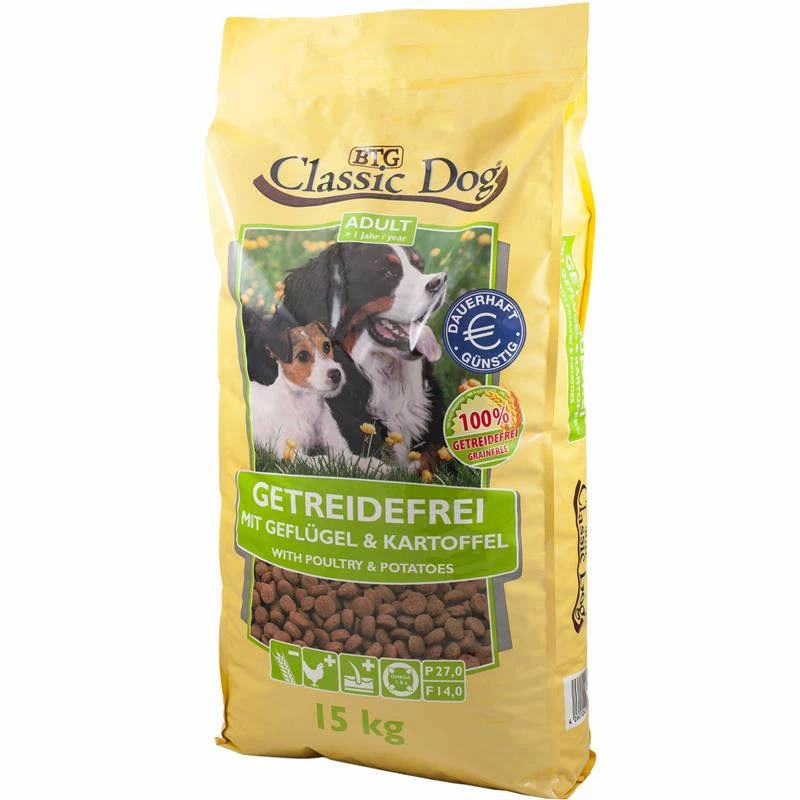 Classic Dog Geflügel & Kartoffel | 15kg Getreidefreies Hundefutter