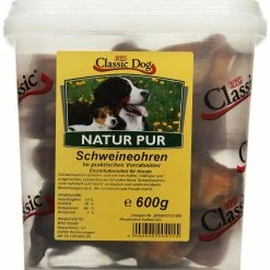 Classic Dog Schweineohren Hundesnack | 600g Trockenfutter