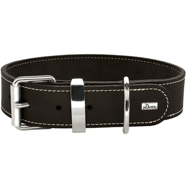 Hunter Aalborg Softvollrindleder Schwarz | 32-38 Cm Hundehalsband