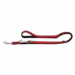 Hunter Verstellb. Führleine Neopren Rot/Schwarz | 2m X 15mm Hundeleine