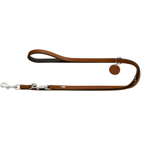 Hunter Verstellbare Führleine Leder Cognac | 1,6cm X 2m