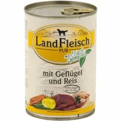 Landfleisch Pur Geflügel & Reis | 12x 400g Hundefutter