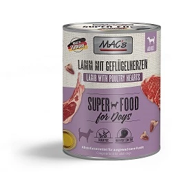 MACs Dog Lamm & Geflügelherzen | 6x 800g Hundefutter Nass