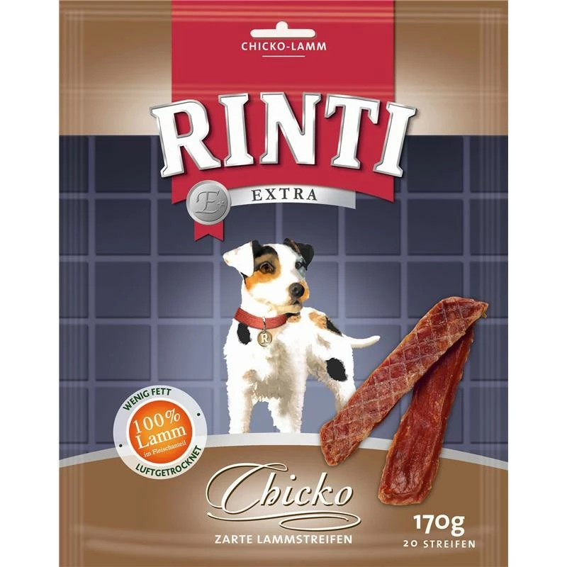 Rinti Extra Chicko Lammstreifen | 9x 170g Hundesnack