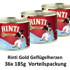 [Paket] Rinti Gold Geflügelherzen | 36x 185g Vorteilspack