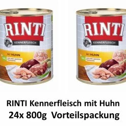 [Paket] Rinti Pur Kennerfleisch Huhn | 24x 800g Sparpackung