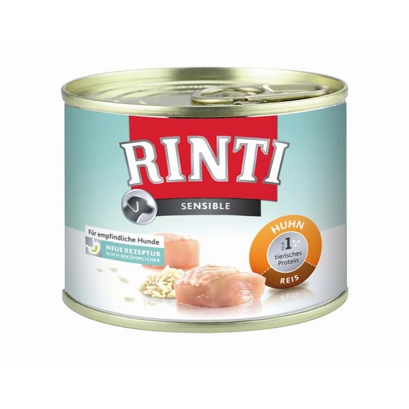 Rinti Sensible Huhn & Reis | 12x 185g Hundefutter Nass