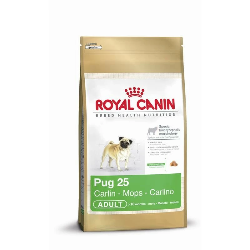 Royal Canin Pug 25 Adult | 3kg Mopsfutter Ab 10 Monaten